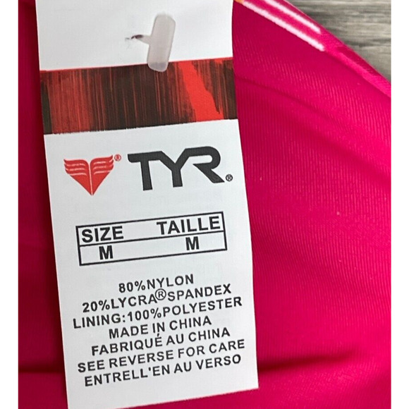 TYR CATALINA Reversible Halter Bra w/Pads Bikini Swim Top Sz Medium Pink - $48 - Picture 5 of 6